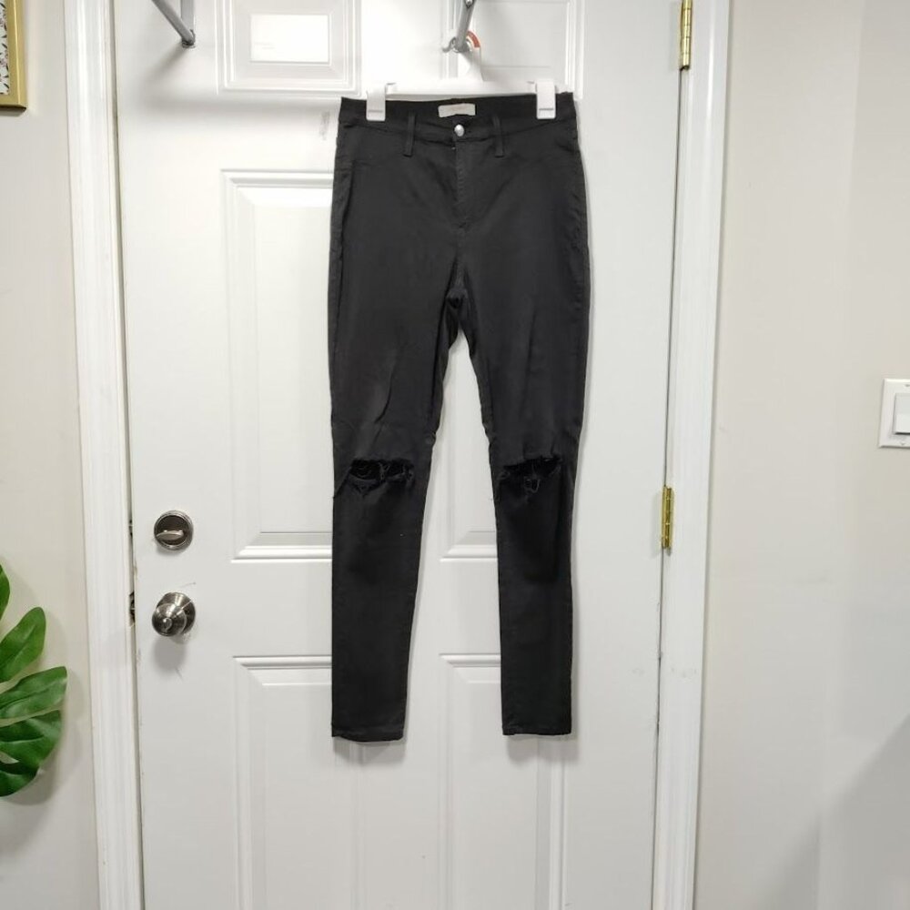 Vibrant M.I.U Women's Black Distressed Knee Skinny Jeans Size 13 (W30) - Picture 4 of 11